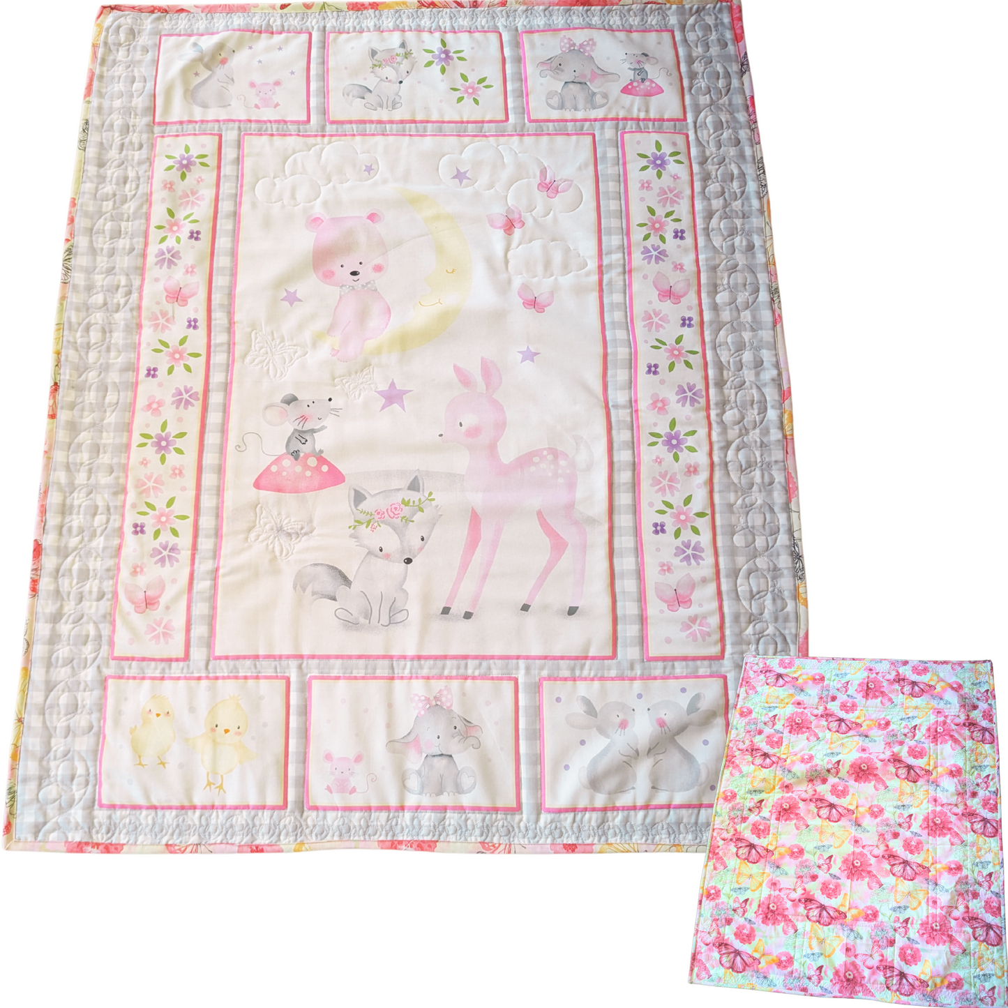 Baby Quilt with Playful Pals