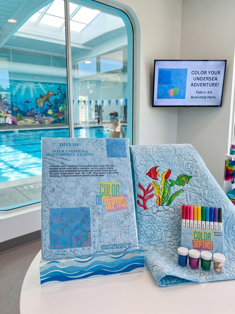 "Color the Depths" Under the Sea Quilted Activity Panel
