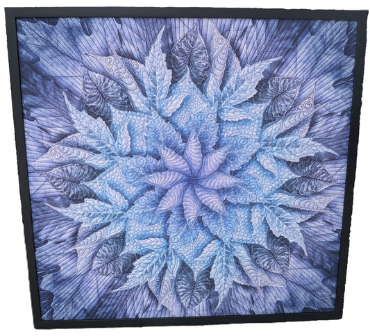 Unveiling "Dream Big Leaves": A Quilted Masterpiece in Purple.