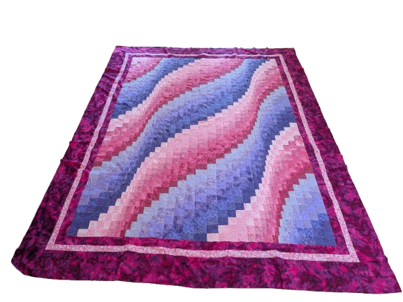 The Sweet Symphony of Pink and Purple in a Bargello Quilt
