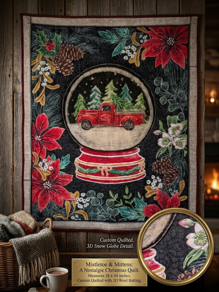 Nostalgic 3D Snow globe Wall Hanging/Quilt