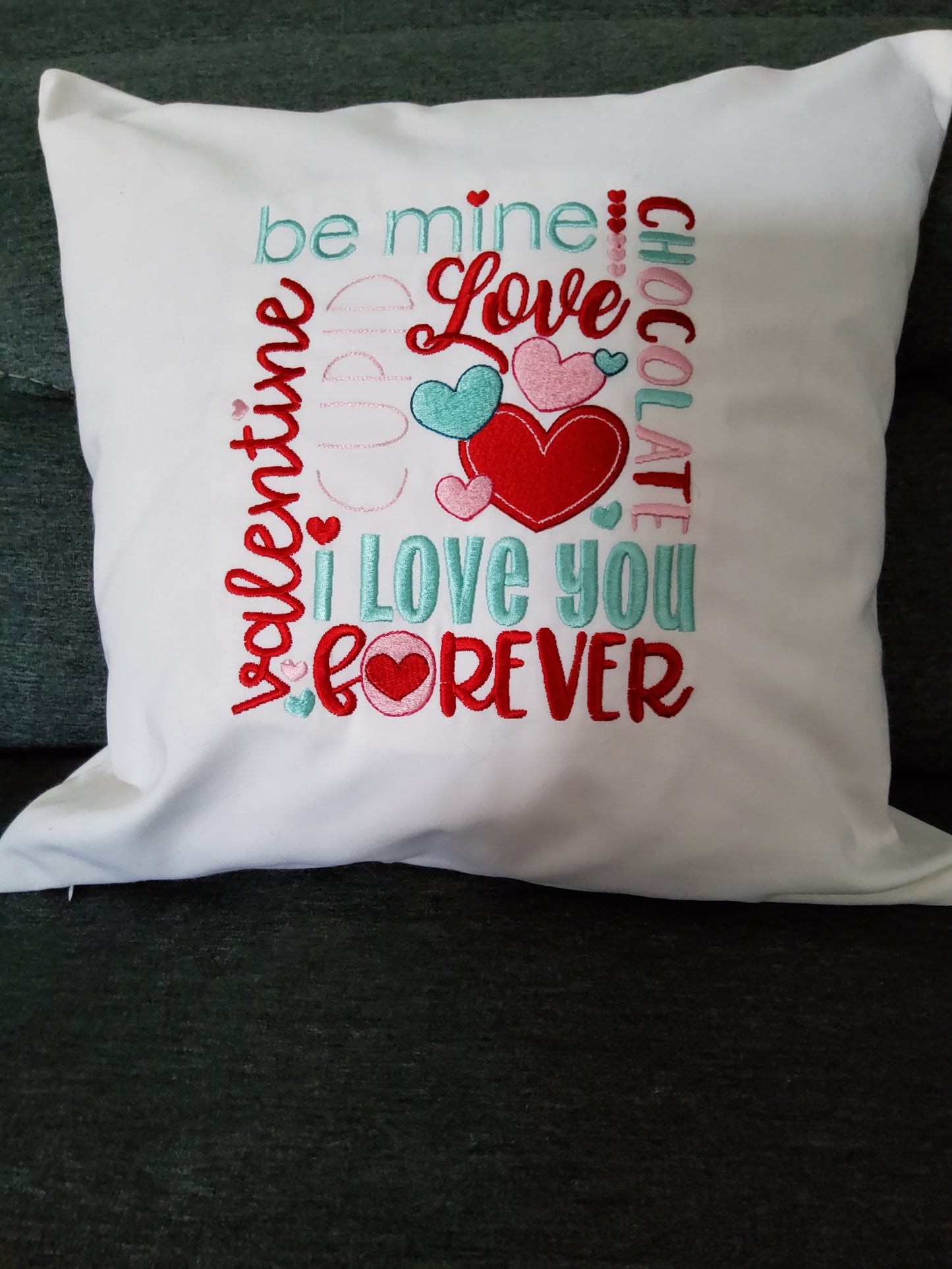Valentines Day Subway Art Decorative Pillow