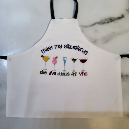 Meet My Girlfriends Bottle Apron