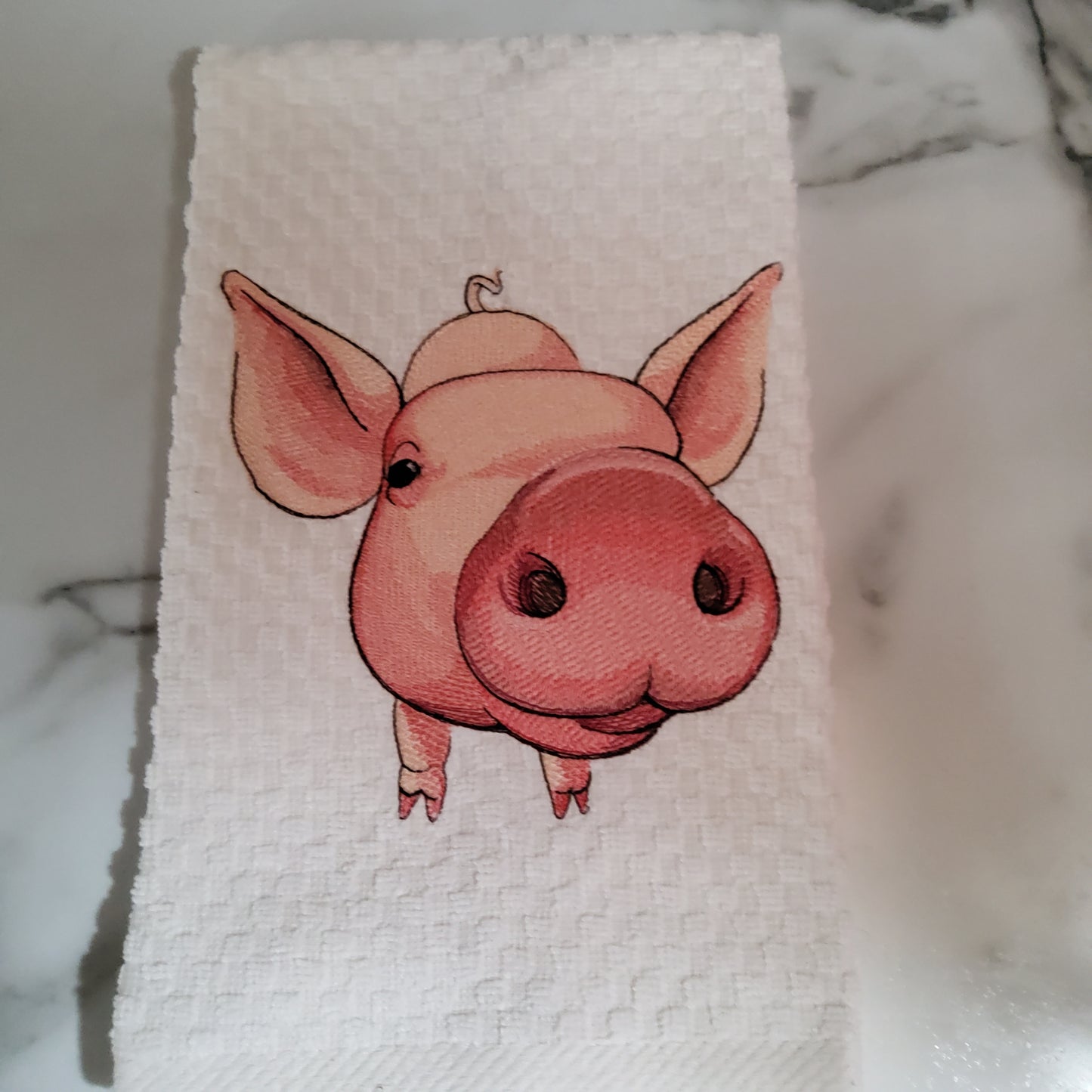 Nosey Pig Terry Dishtowel