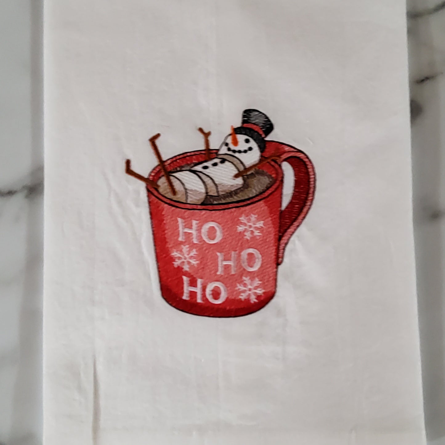 Holiday Winter Flour Sack Dish Towel
