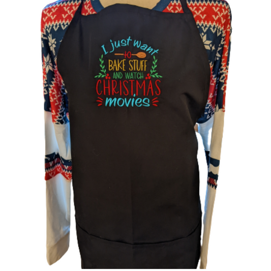 Bake Cookies and Watch Movies Apron