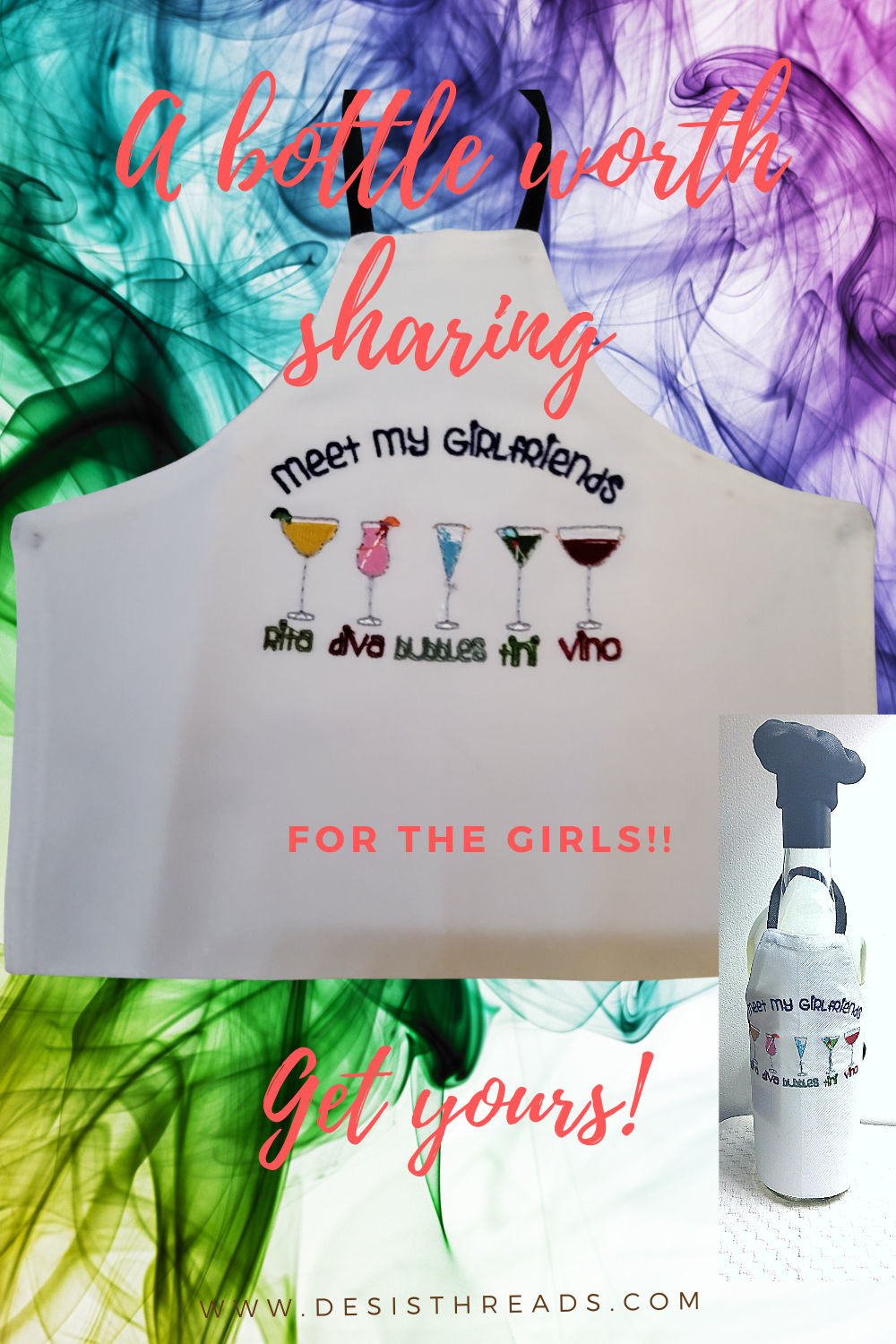 Meet My Girlfriends Bottle Apron