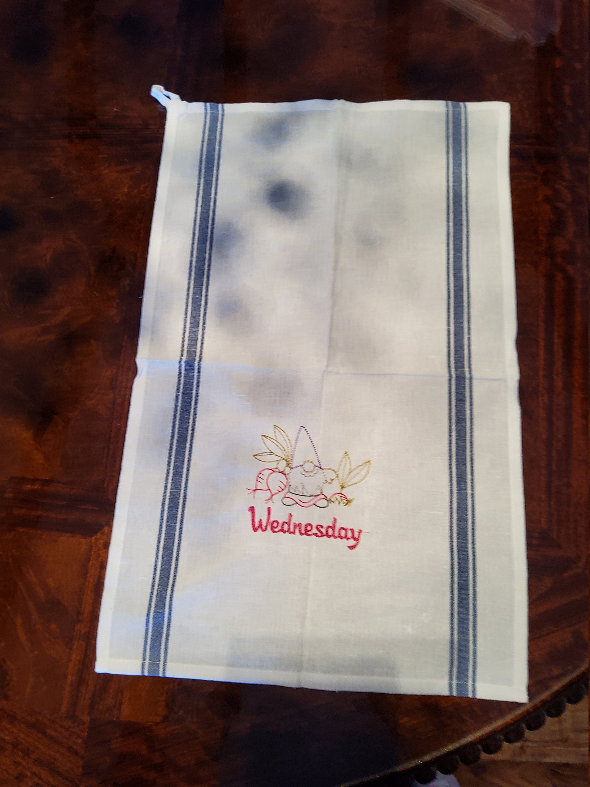 Gnome Seven Days of the Week Vintage Towel Set