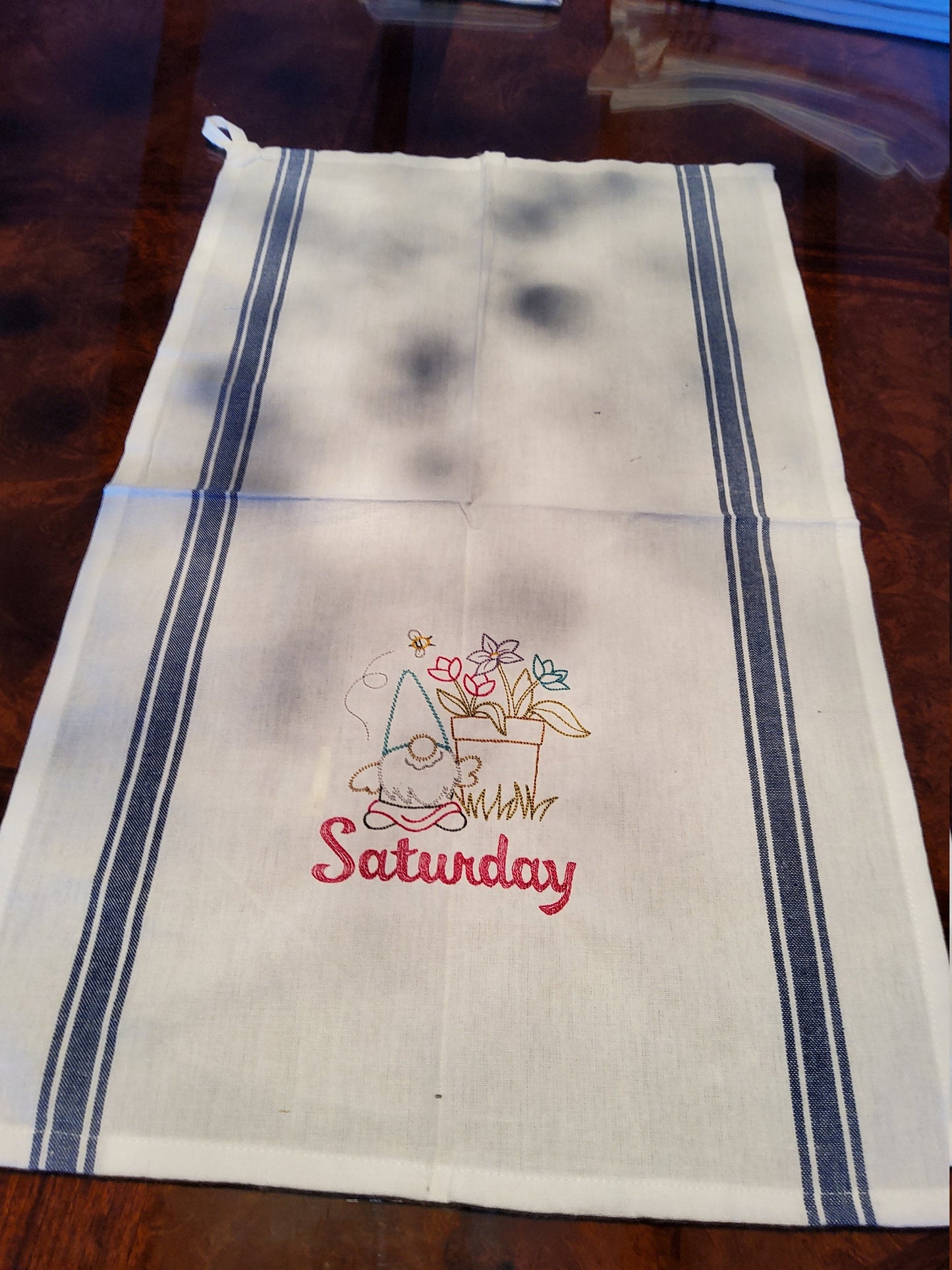 Gnome Seven Days of the Week Vintage Towel Set