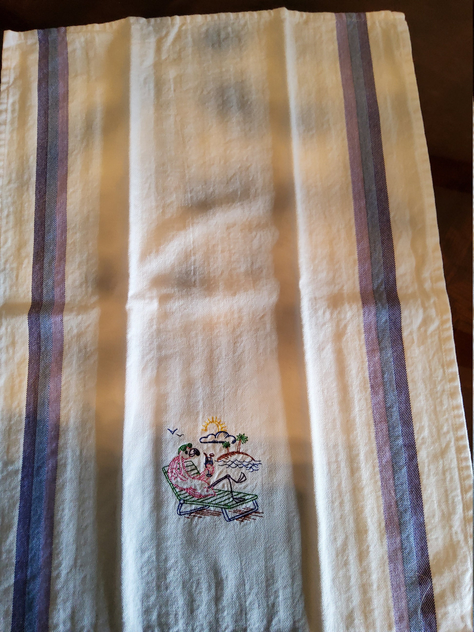 Dish Towel - "Pair of Flamingos - Two Towel Set"