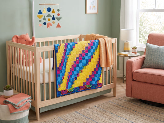 💛 Sunshine Waves: The Story Behind Our 44" x 44" Bargello Keepsake Baby Quilt
