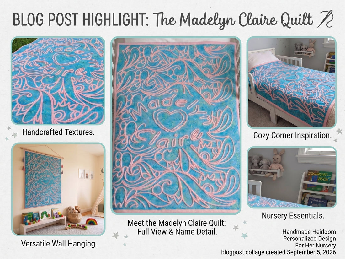 From Swirls to Sweet Dreams: A Personalized Quilt for Madelyn Claire