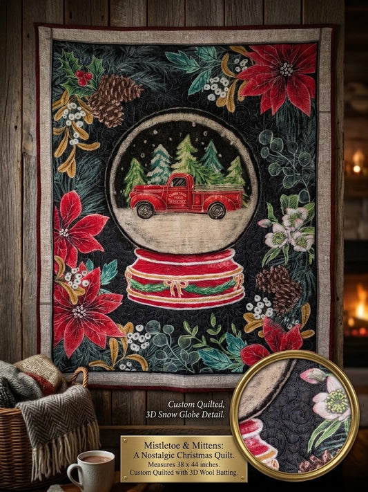Heirloom Holiday: Meet the Custom 3D Snow Globe Christmas Quilt