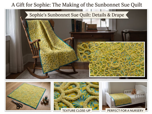 🌻 Sunshine and Stitches: The Story Behind Sophie’s Sunbonnet Sue Quilt