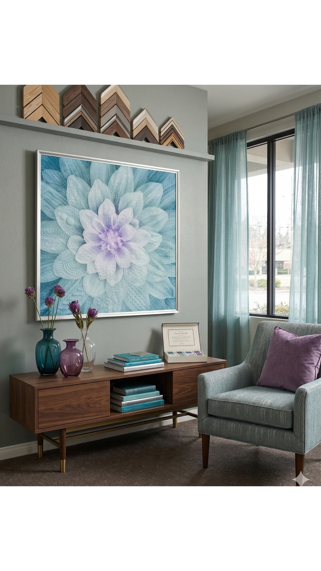 Ethereal Bloom:  A Symphony in Stitch