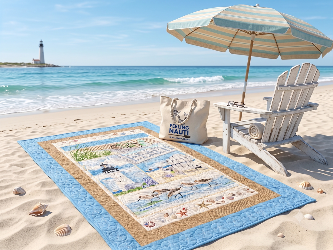 Catching Waves & Coastal Vibes: Introducing the Ultimate Beachside Retreat Quilt 🌊⚓