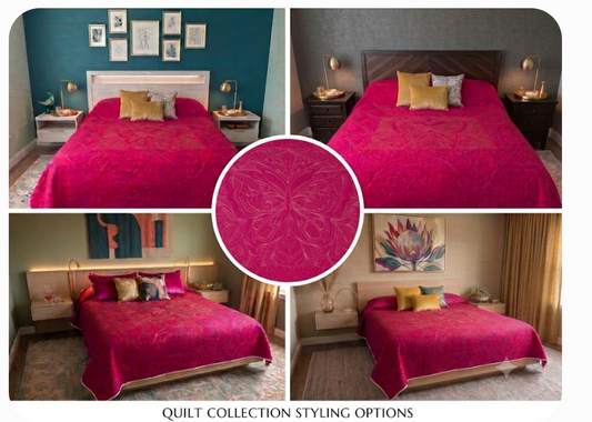 Golden Glamour: The Story Behind Our Wholecloth Butterfly Quilt
