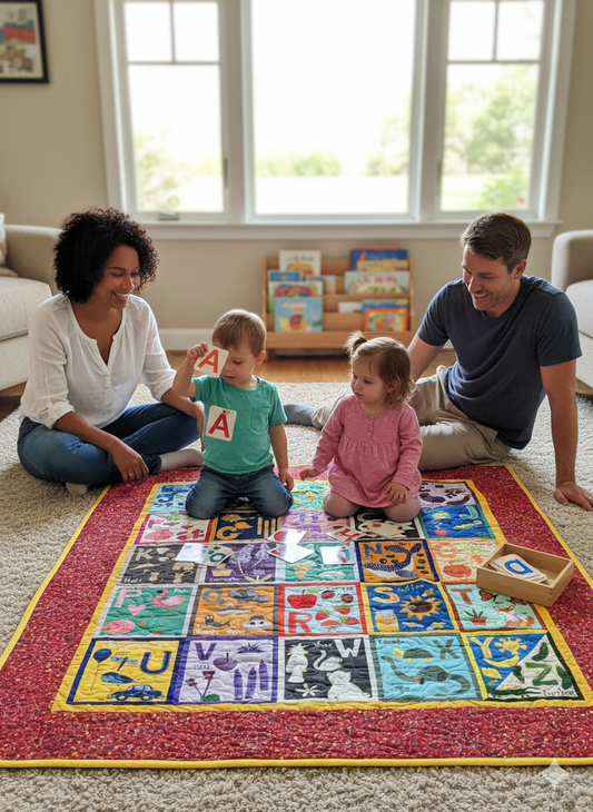 Custom Quilted Fun Play Mat Quilt