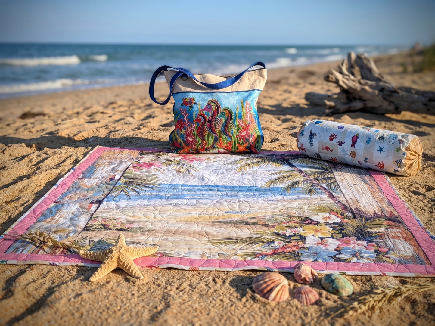 Coastal Quilt & Tote Set