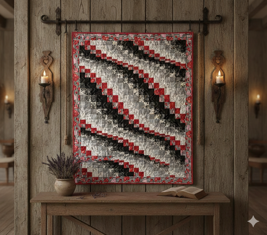 Hearts Aflutter Baby Quilt / Wall Hanging