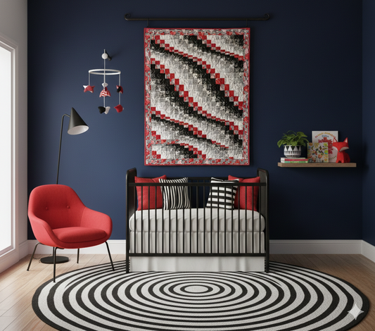 Hearts Aflutter Baby Quilt / Wall Hanging