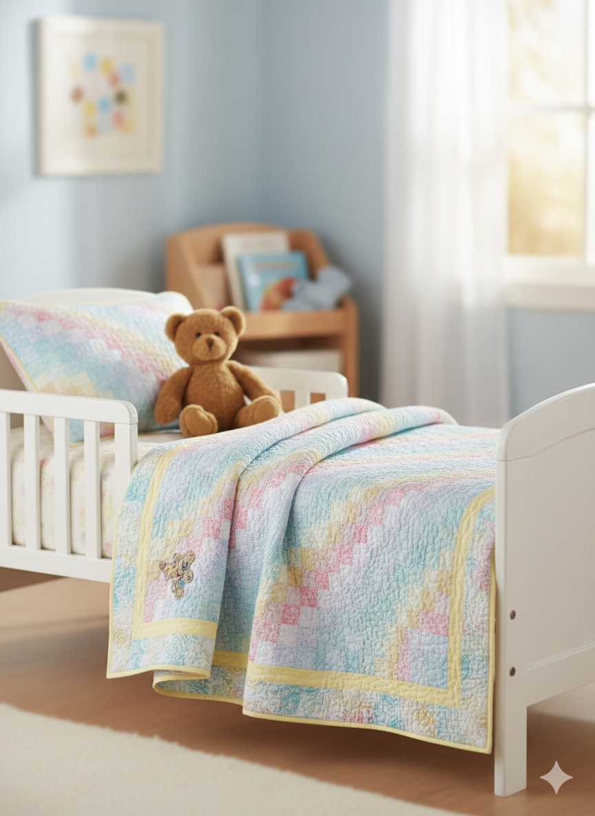 Teddy Bear Baby Bargello Quilt