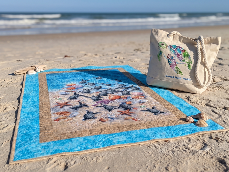 The 'Hatchling Drift' Quilted Play Mat