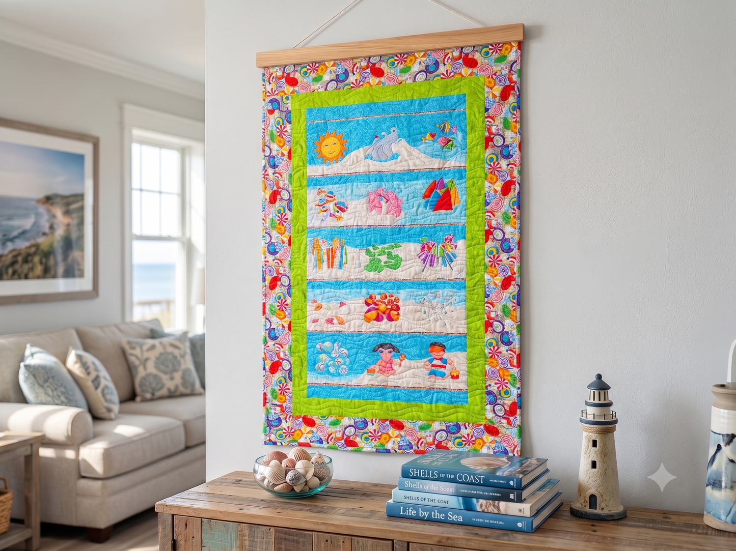 Coastal Vibes Children's Play Mat/Quilt and Tote 2