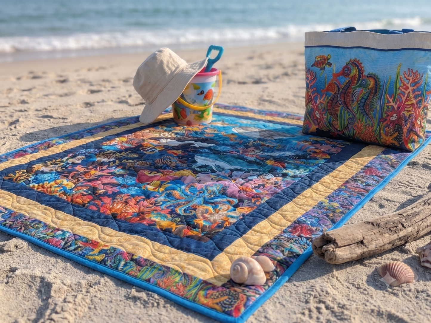 🌊 Underwater Adventure Play Mat & Matching Tote Set