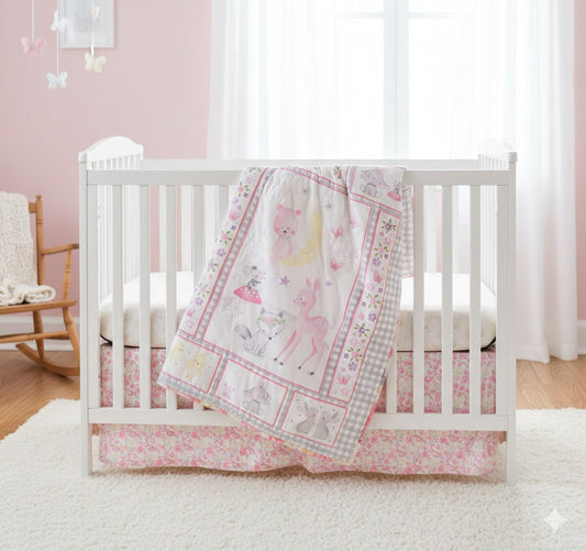 Baby Quilt with Playful Pals