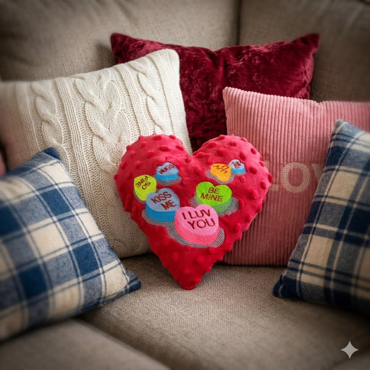 Conversation Heart Pillow
