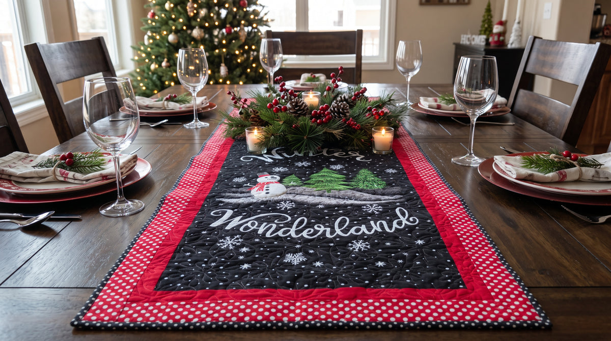 Winter Wonderland Quilted Wall Hanging & Table Runner