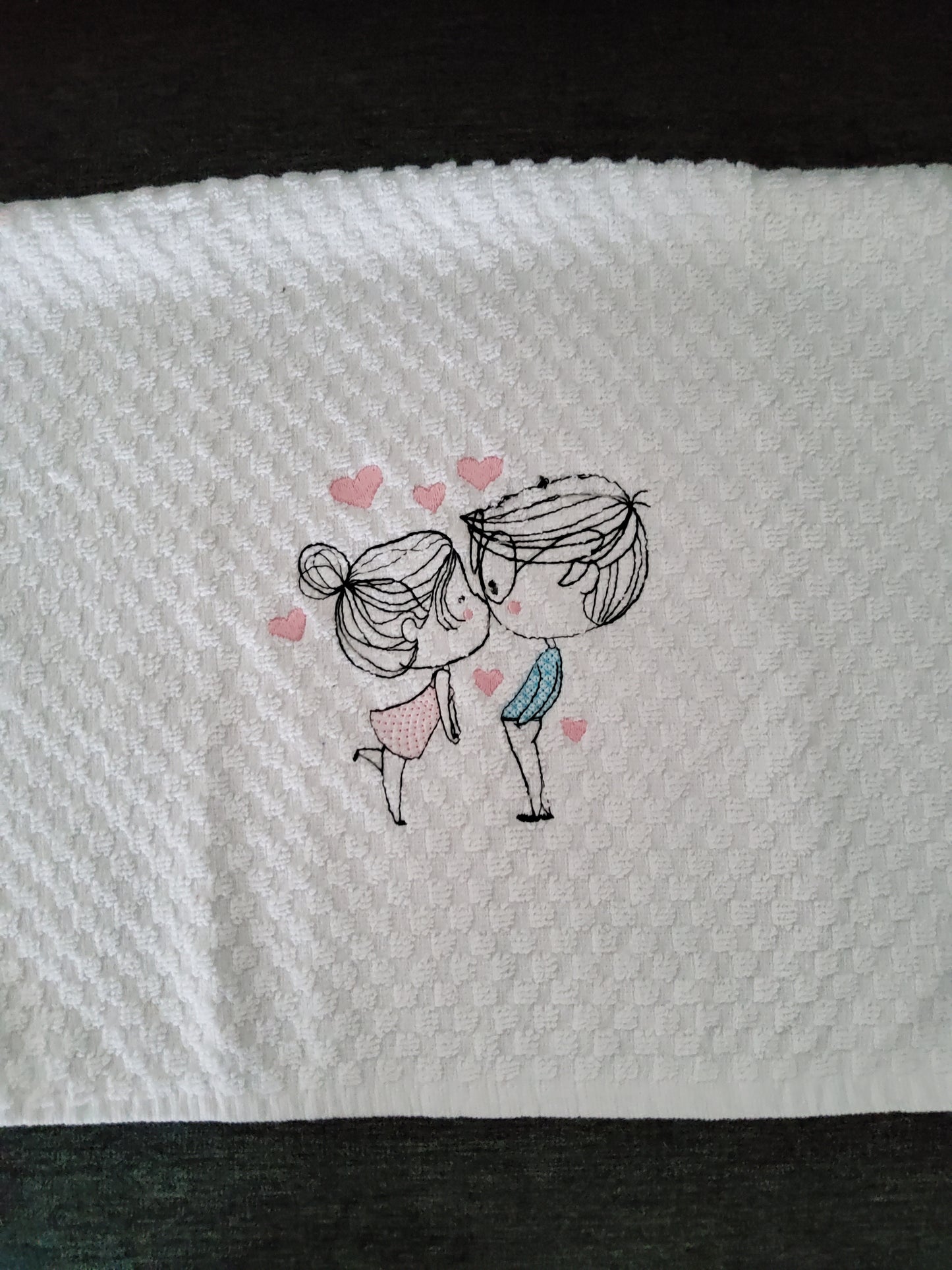 Young Love Kisses Kitchen Towel