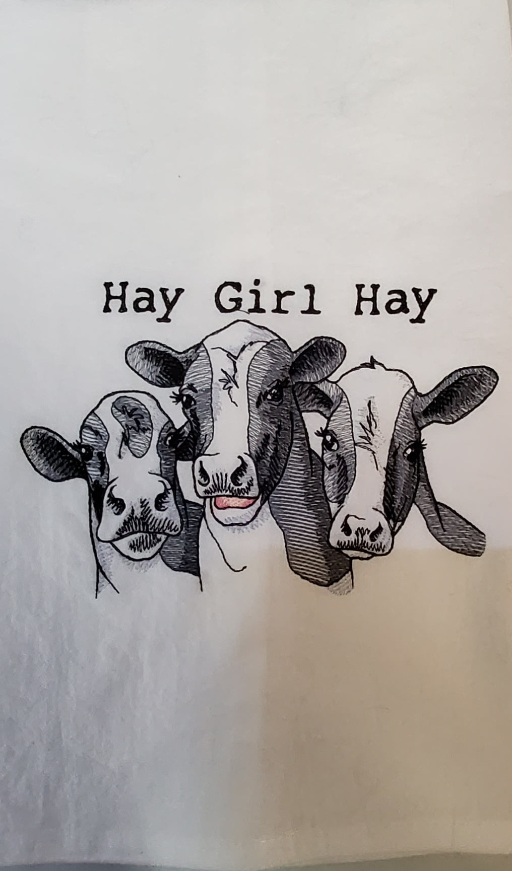 Hay Girl Hay Flour Sack Dish Towel