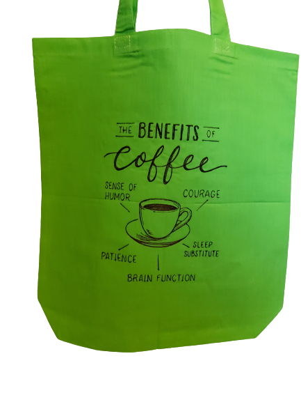 The Benefits of Coffee Custom Embroidered Tote