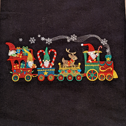Christmas Train Dish Towel