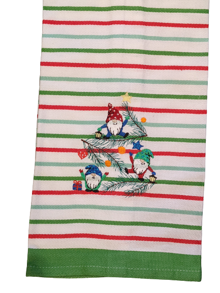 Gnomes Decorating Dish Towel