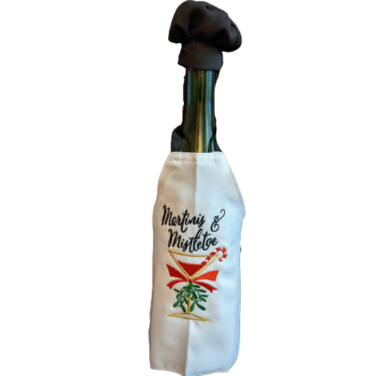 Maritinis and Mistletoe Bottle Apron