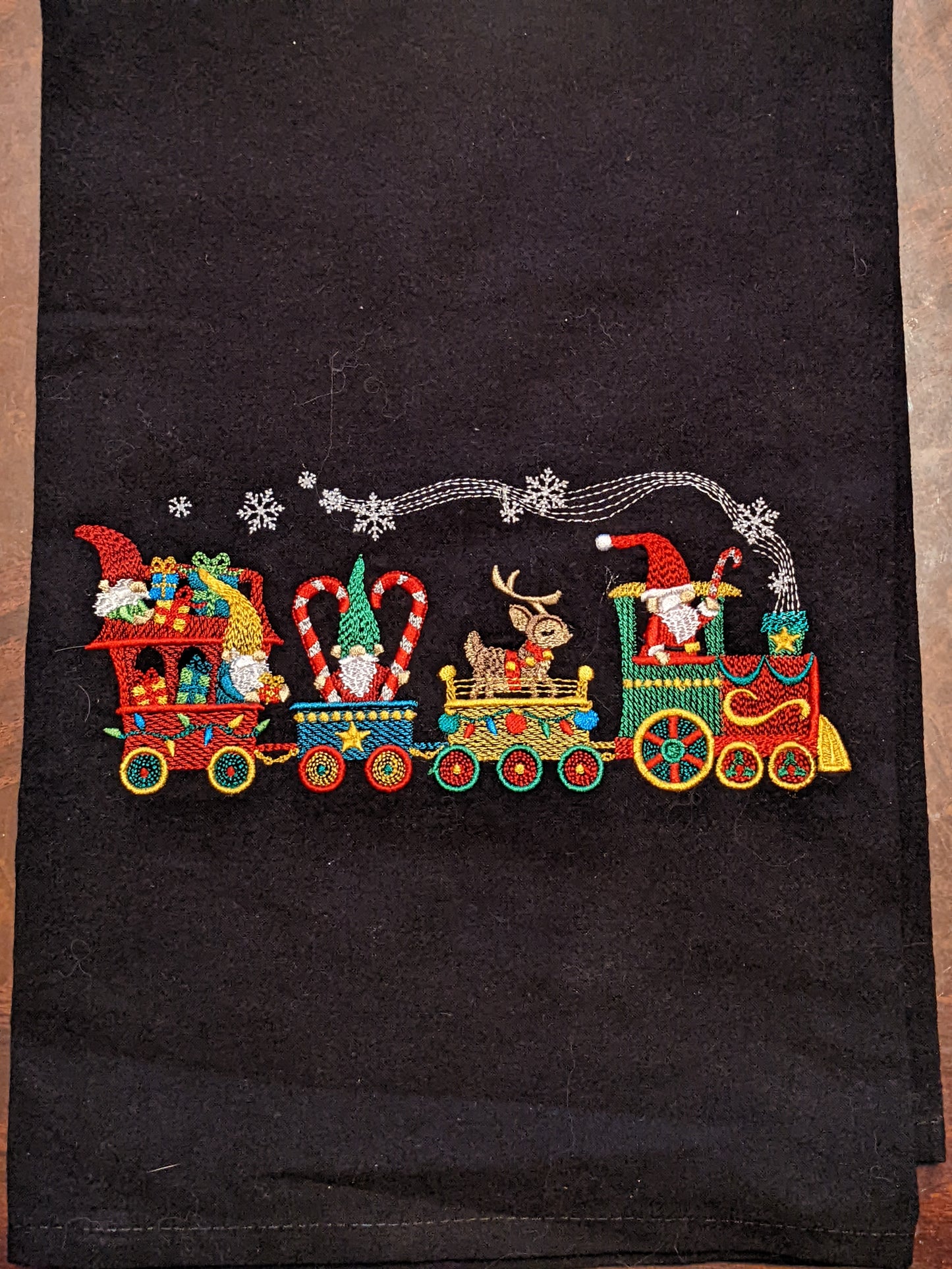 Christmas Train Dish Towel