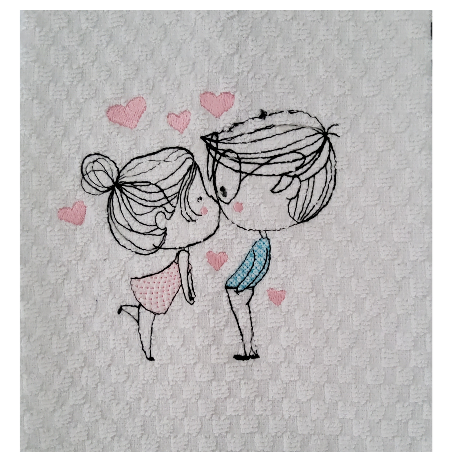 Young Love Kisses Kitchen Towel