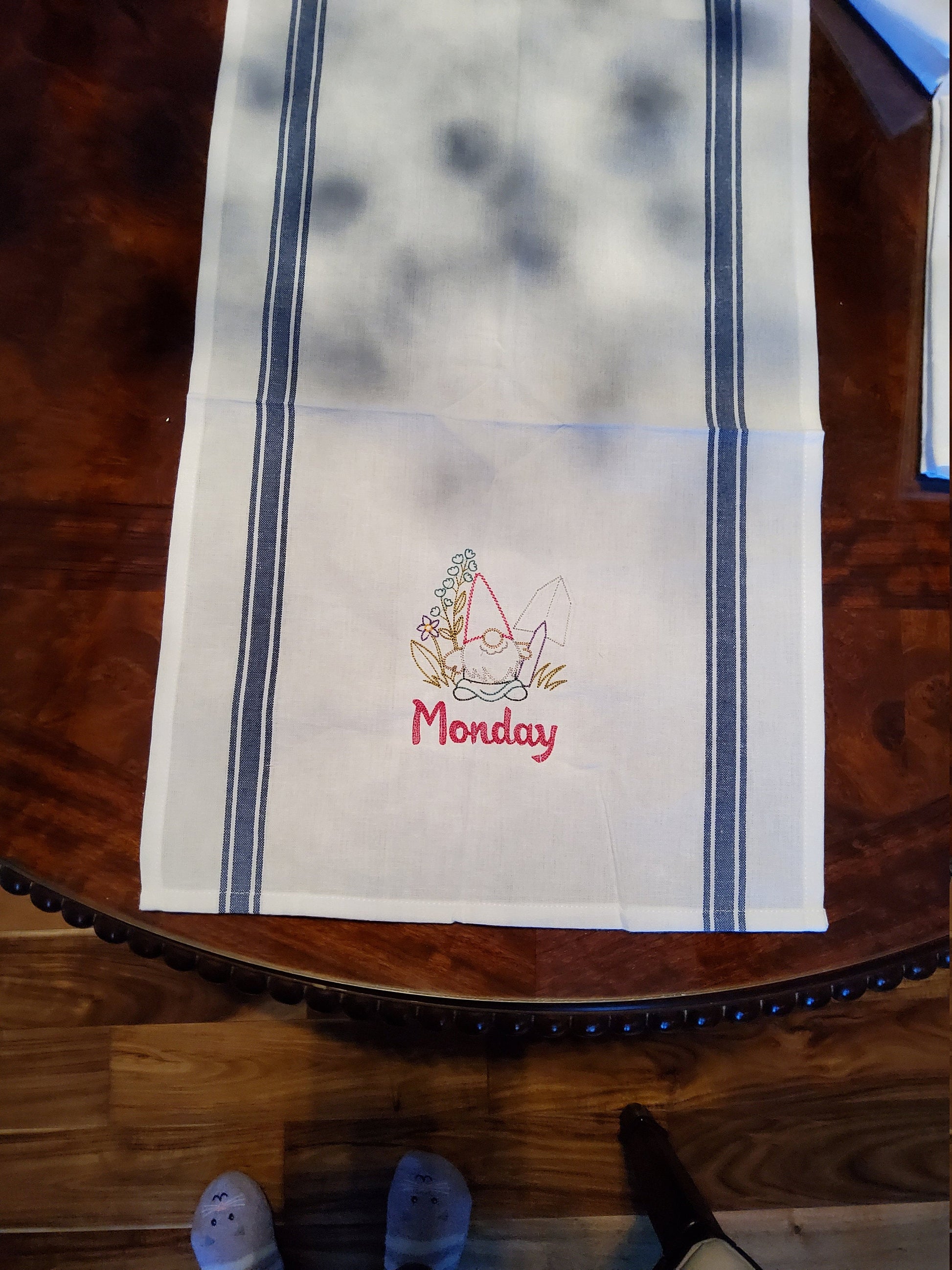 Gnome Seven Days of the Week Vintage Towel Set